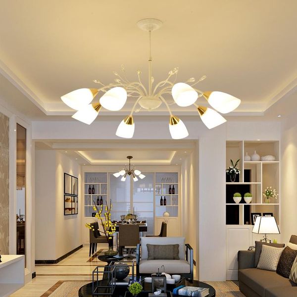 

american simple chandelier creative warm living room luxury hall fashion dining study pendant lamps