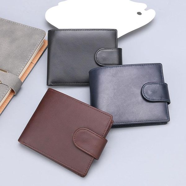 

cowhide genuine leather rfid men wallet 3 colors wallets, Red;black