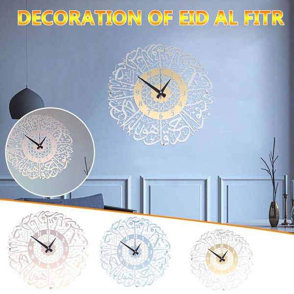 

acrylic surah al ikhlas wall clock islamic calligraphy gifts eid gift ramadan decor luxury for home clocks