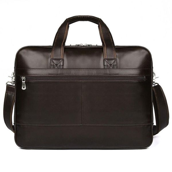 

briefcases luufan genuine leather large capacity briefcase business handbag male shoulder bag men's 15.6''laptravel bags