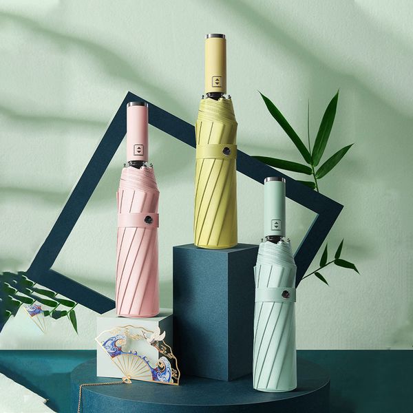 

business men's black gum sunshade automatic umbrella