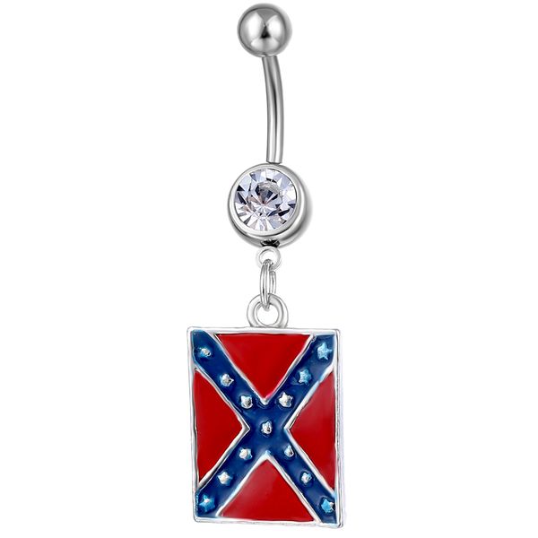 

d0590 belly navel ring clear color, Silver