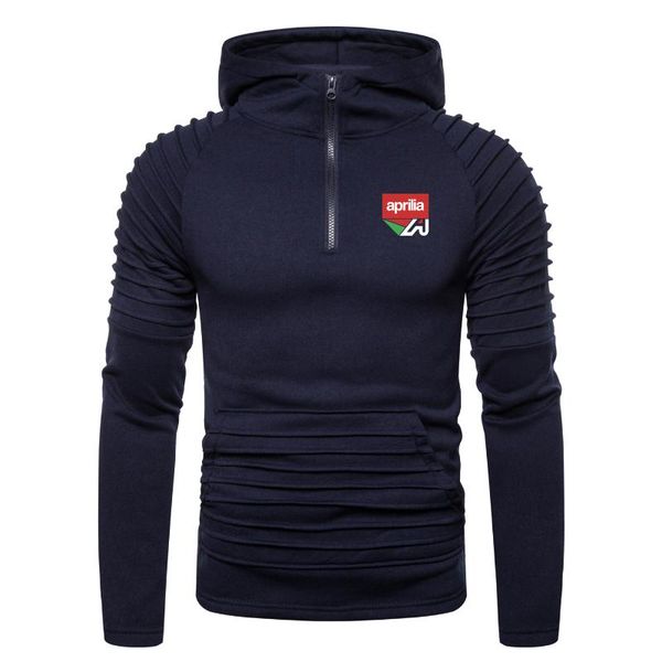 

men's hoodies & sweatshirts 2021 aprilia brand fashion harajuku style casual solid color spring autumn men zipper delicate print long s, Black