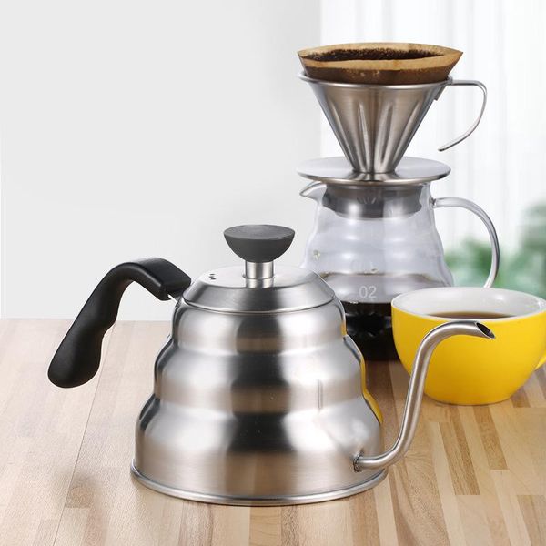 

coffee filters 1l/1.2l drip kettle thermometer pour over tea pot stainless steel
