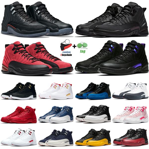 

12 men basketball shoes 12s jumpman utility twist reverse flu game dark concord the master playoffs wolf grey mens trainers sport sneakers