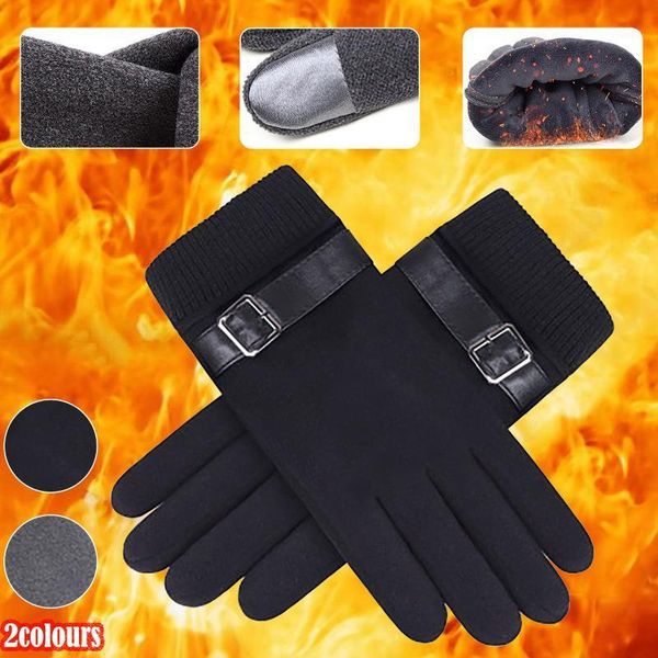 

cycling gloves women winter outdoor plus velvet thicken keep warm riding comfortable casual windproof fashion women's guantes1, Black