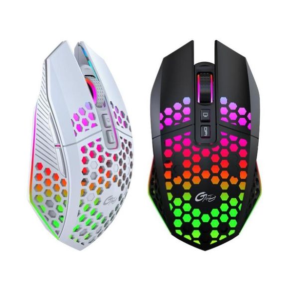 

e-sports gaming mouse rgb 1600dpi cellular hollow design luminous silent charging optical genshin impact computer gamer wireless mice