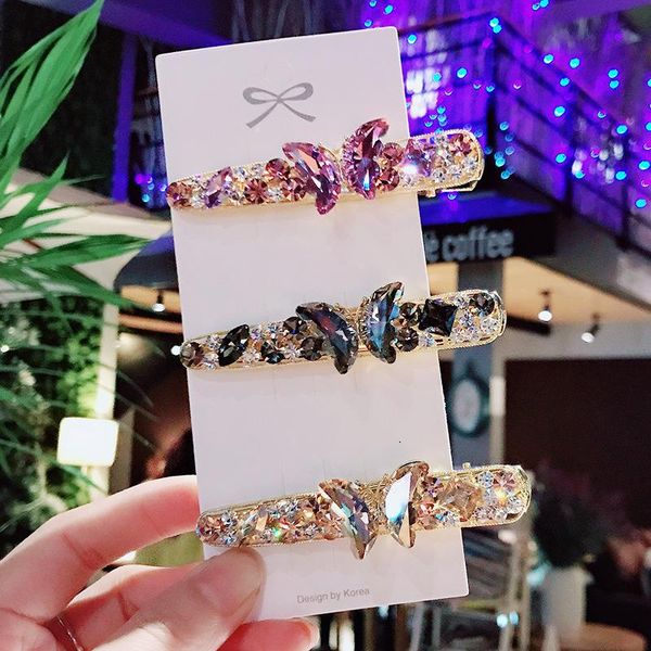 

hair accessories rhinesto flower barrettes hairpins clips geometric fashion korean lady girl head wear wholesale gifts party