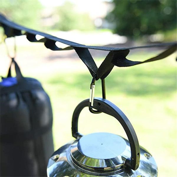 

cords, slings and webbing outdoor adjustable multifunctional camping hanging rope portable tent lanyard strap clothesline 19-ring clothes