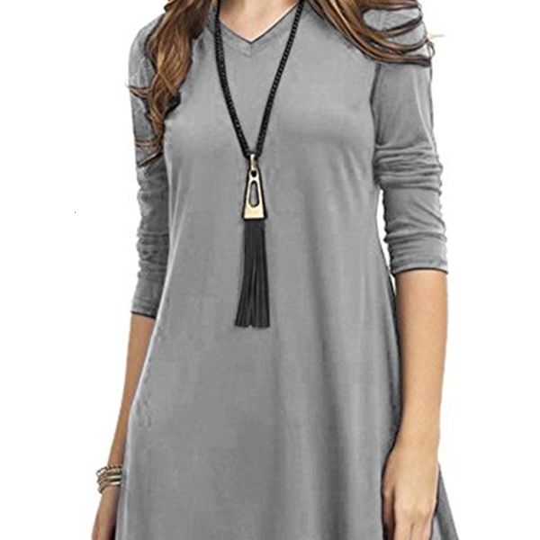 

casual dresses omeya wl women's plain simple t-shirt loose dress 1e1b, Black;gray
