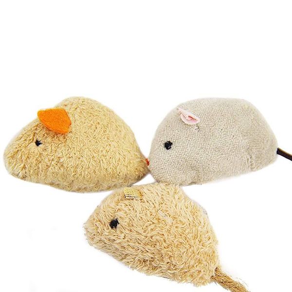 

cat toys 3pc mice shape small animal plush toy pet biting scratching playing supplies