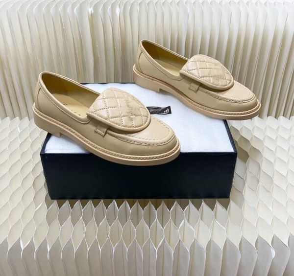 

loafers lambskin shoes luxury designer women leather outdoor shoe a19, Black