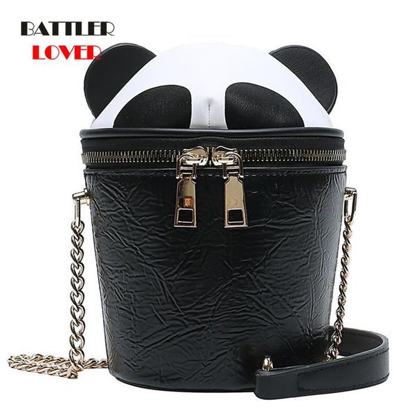 

evening bags summer funny small bag for women 2021 fashion mini cute panda shape messenger female casual shoulder bucket