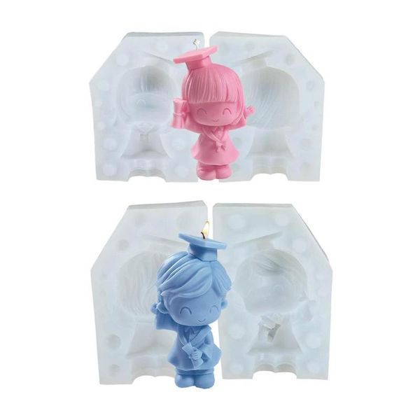 

craft tools diy candle mold silicone handmade graduation boy and girl soap novel in shape candles