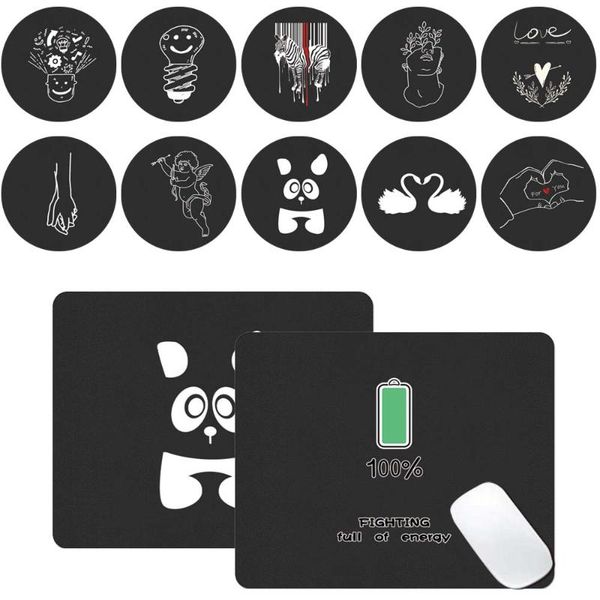 

mouse pads & wrist rests pu leather computer mouse-pad smooth game lappad waterproof white image pattern durable gaming mat
