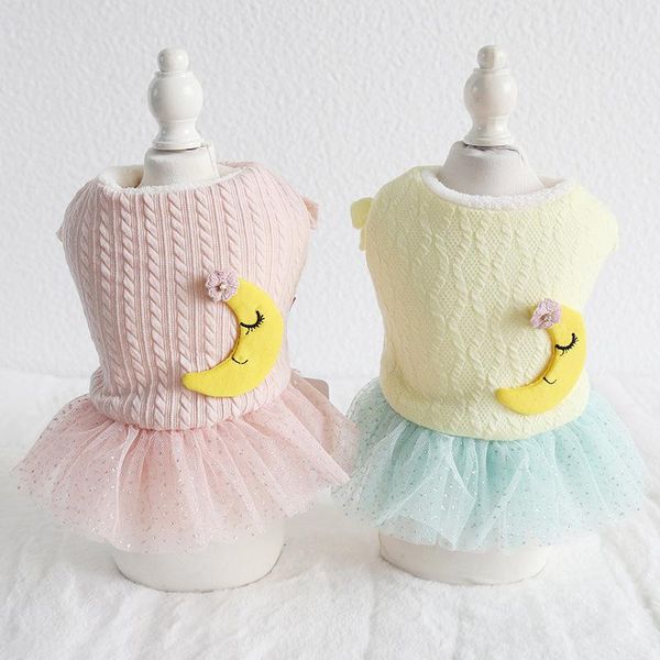 

dog apparel cartoon moon clothes fashion small wedding dress skirt puppy clothing winter pet roupa para cachorro