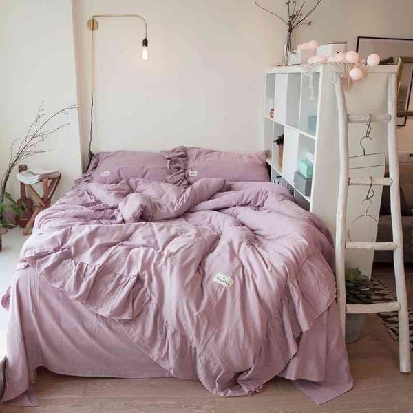 

soft cotton bedlinen bedclothes pink white blue grey duvet cover bedding sets fitted sheet bedsheets parure lit ropa de cama