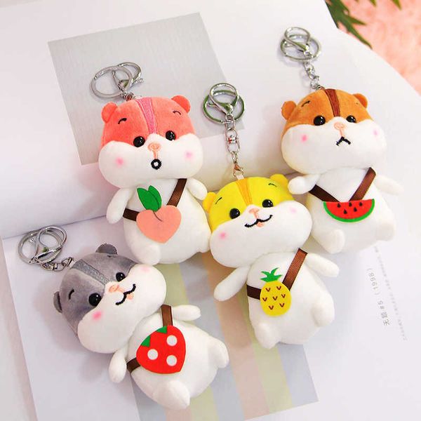

cute plush toy hamster keychain