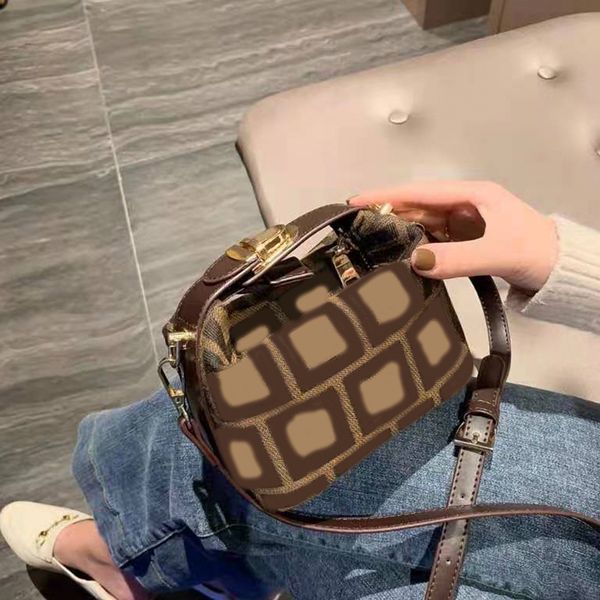 

designer casual handbags purse ladies shoulder bag leather and houndstooth fabric messenger bags saddle handbag good quality
