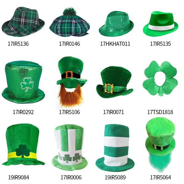 

hats st patrick's party green clover irish festival velvet