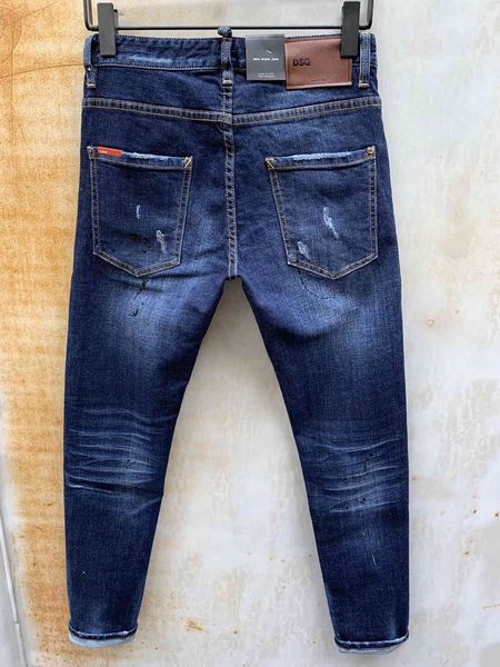 

men's jeans phantom turtle classic fashion man hip hop rock moto mens casual design ripped distressed ny denim biker 6962, Blue