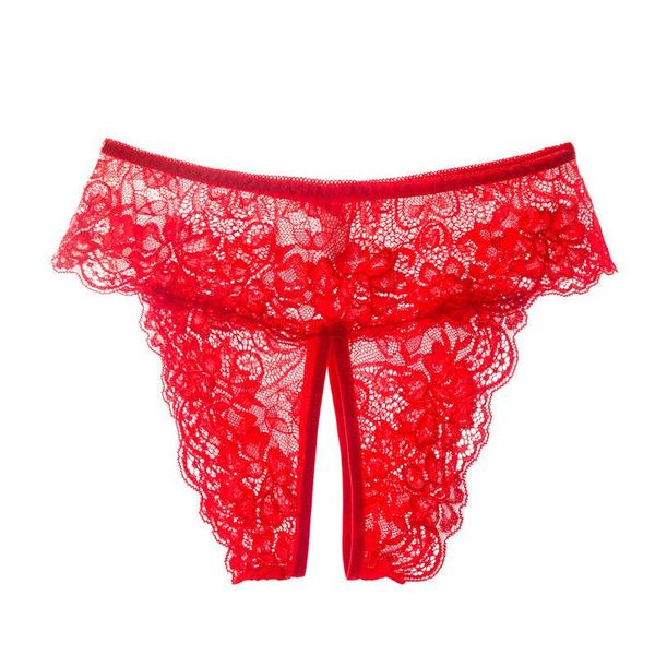 

women's panties xl - 4xl stretching lace plus size briefs for transparent underwear erotic open crotch thongs women lingerie, Black;pink