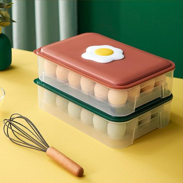 

storage bottles & jars 2021 creative refrigerator box egg plastic drawer tray duck