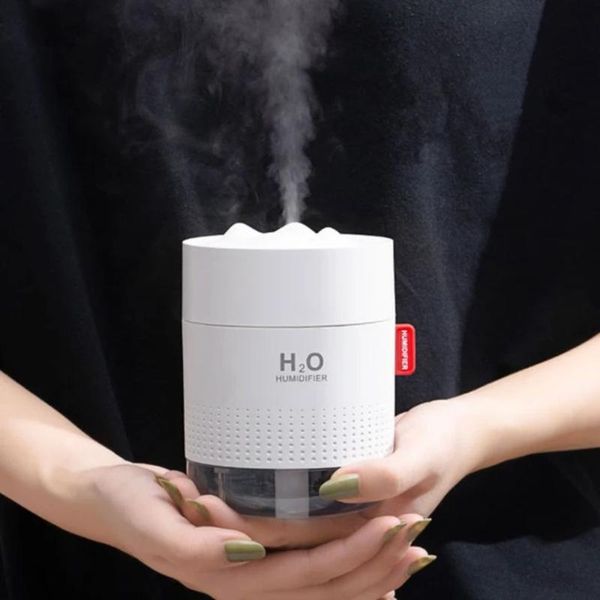 

smart portable ultrasonic snow mountain 500ml humidifier usb aroma air diffuser with romantic night lamp humidificador humidifiers