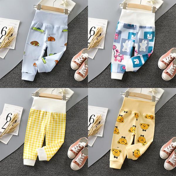 

trousers 2021 children pajama belly protection girl pant spring high waist leggings solid cartoon trouser baby boy fall clothes for kids, Blue