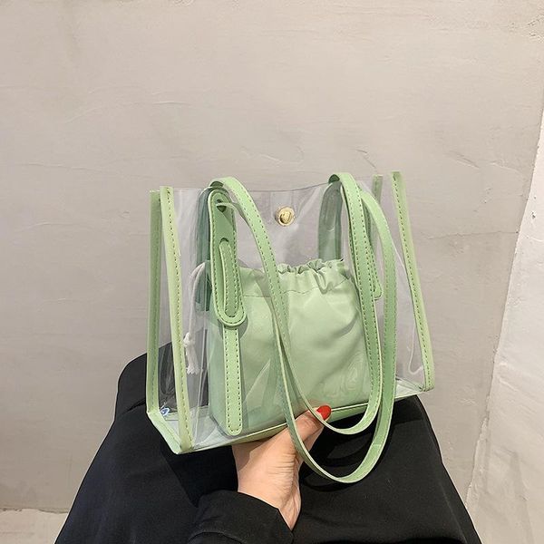 

duffel bags 2021 summer fashion trendy mother and child bag simple western style handbag tote transparent large-capacity