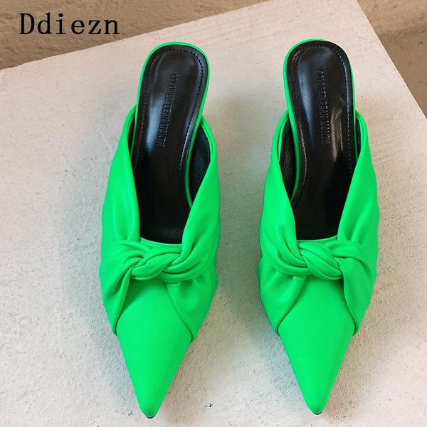 

sandals women 2021 fashion high heels pointed toe pumps shoe slippers summer shoes for flip-flops high-heeled, Black