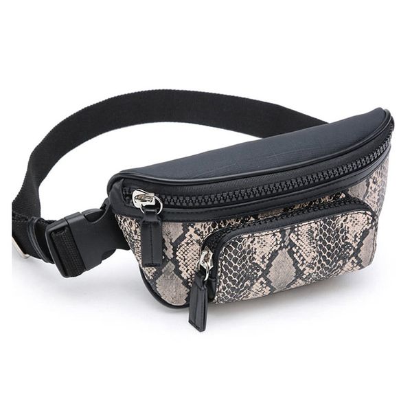 

belt bum bag snake texture women fanny packs female waist messenger lady chest