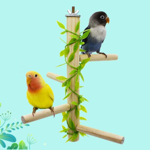 

pet parrots perching stand birds wood parakeet grinding toy cockatiel cages toys play small animal supplies