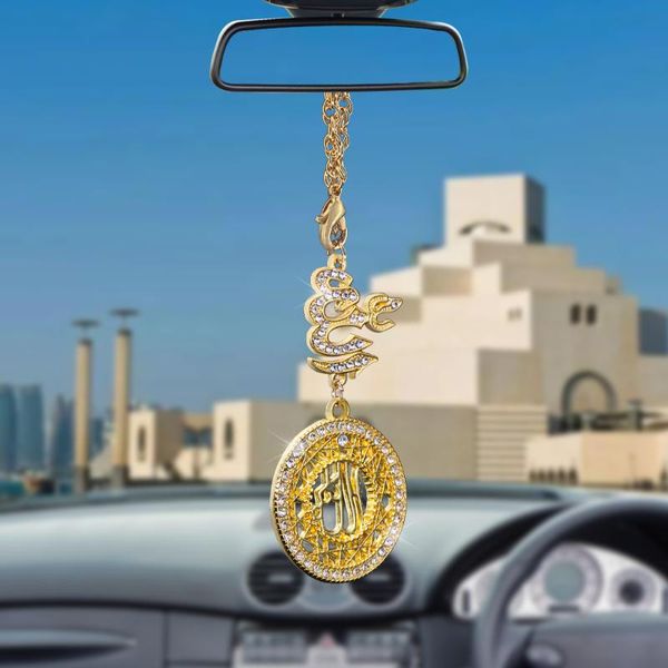 

creative car pendant islam muslim rearview mirror decoration hanging charm ornaments automobiles interior cars accessories decorations