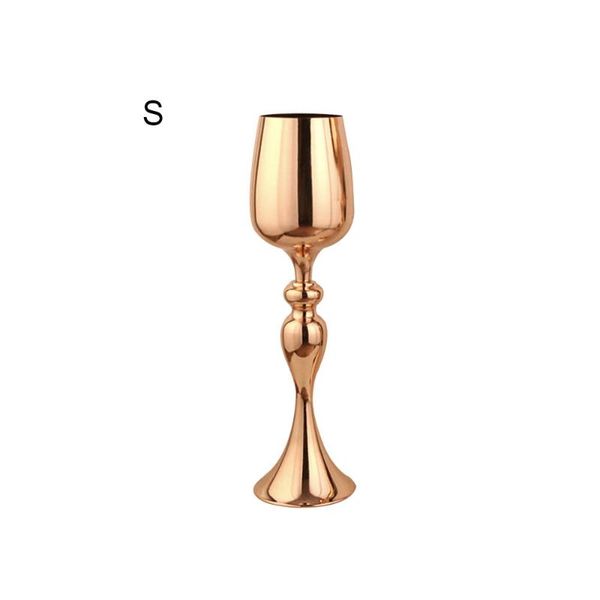 

gold flowers vases candle holders road table centerpiece candlestick for wedding prop candlelight dinner el home decoration