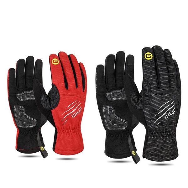 

cycling gloves 1 pair outdoor warm and velvet touch screen non-slip riding ski bicycle parts accessories clothing, Black