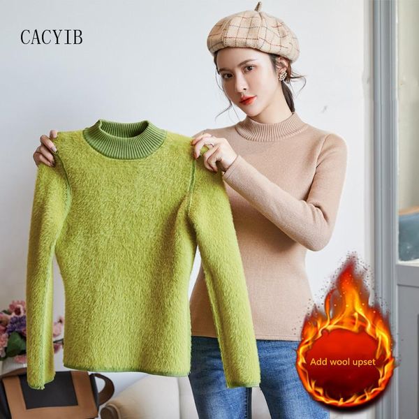 

swomen sweaters upport wholesale warm outerwear thickening and cashmere students korean autumn winter wear inner half tu women's, White;black