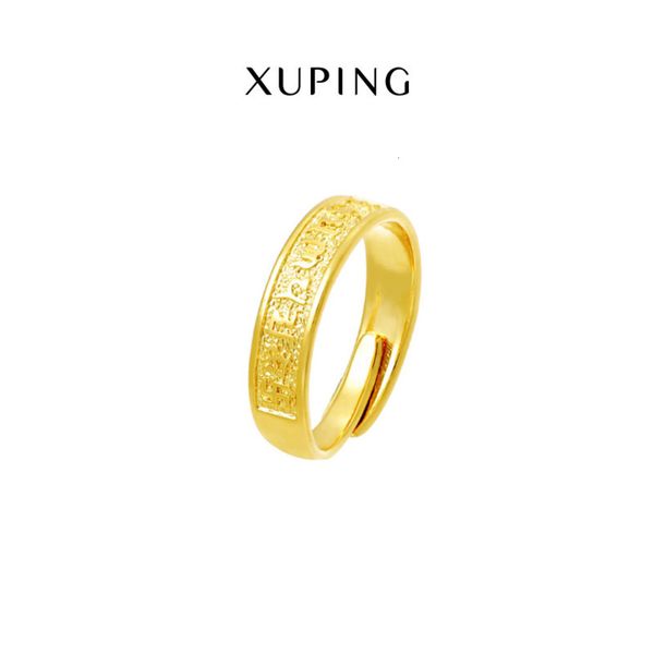 

xuping jewelry simple adjustable 24k gold plated ring, female a00515502, Black