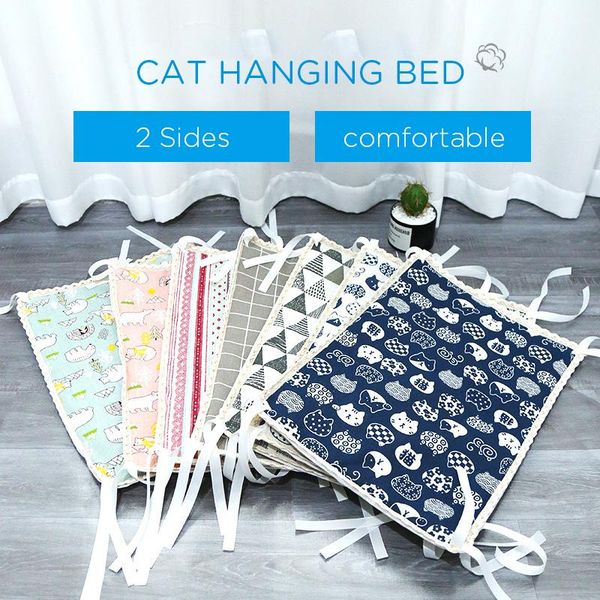 

cat beds & furniture 2 sides kitty hammock hanging bed pet cage mat - swing play for ferret small animal puppy