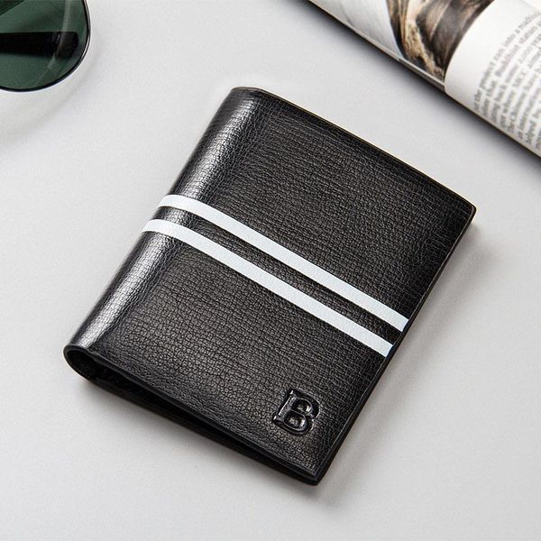 

wallets pu leather small wallet men hit-color short purse slim money coin cards holder pouch bag ie998, Red;black