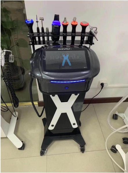 

powerful 10 in1 multifunction facial oxygen spray ultrasound cold hammer scrubber white skin care facial deep cleaning integrated management, Black;white