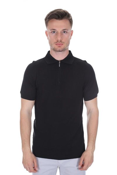 

men's t-shirts diandor collar male knitwear t-shirt black/black 2117702, White;black