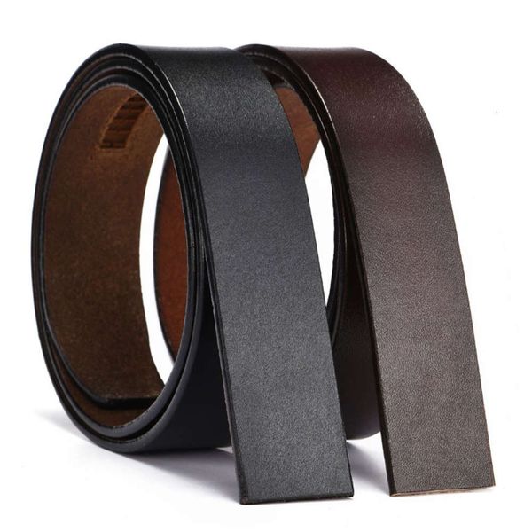 

belt headless automatic buckle body young men's leather belt, Black;brown