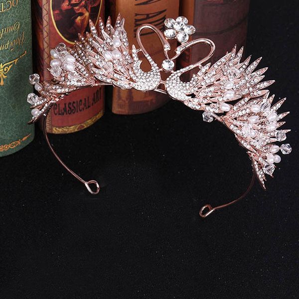 

forseven women girl bride noiva wedding birthday party hair jewelry accessories shining crystal pearls tiaras crowns headbands, Silver
