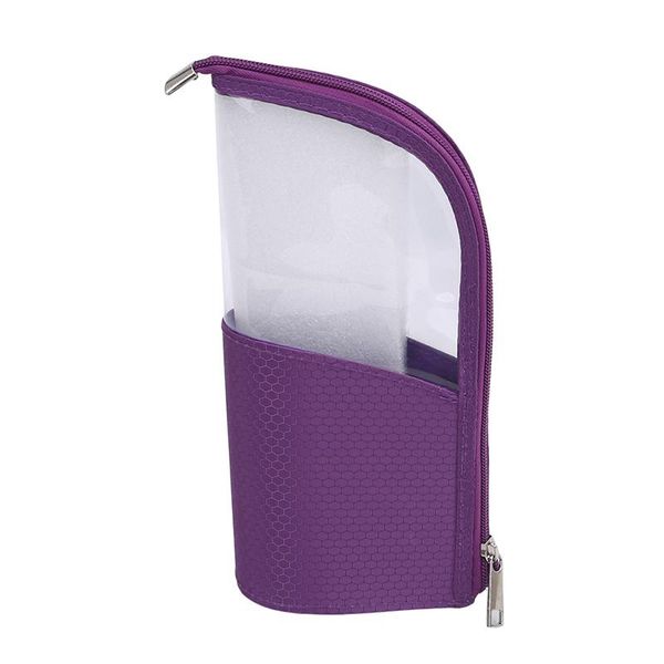 

pc women cosmetic bag clear zipper mini makeup travel female stand brush holder organizer toiletry bags & cases