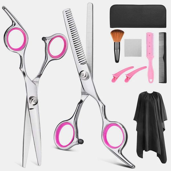 

hair scissors professional hairdressing cutting tool set tooth flat shears home portable muti-function