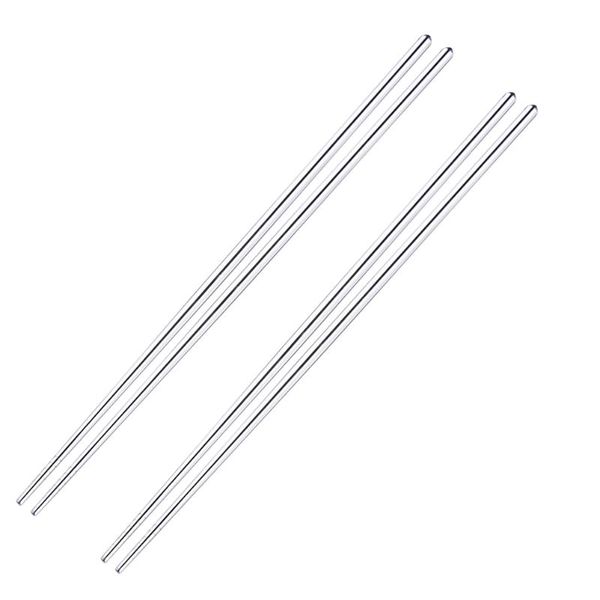 

chopsticks 2 pair of stainless steel extra long 14 inch pot cooking frying noodle (silver)