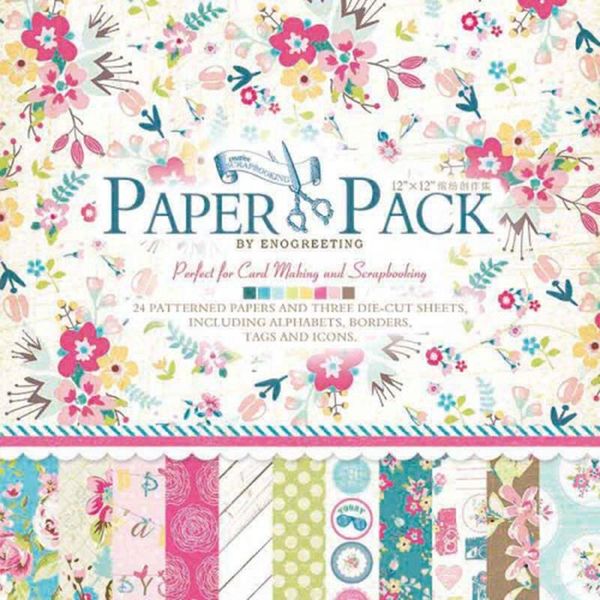 

other arts and crafts 4patterns cute vintage flower colorful scrapbooking paper pack book with die cutting stickers diy hobby craft decorati
