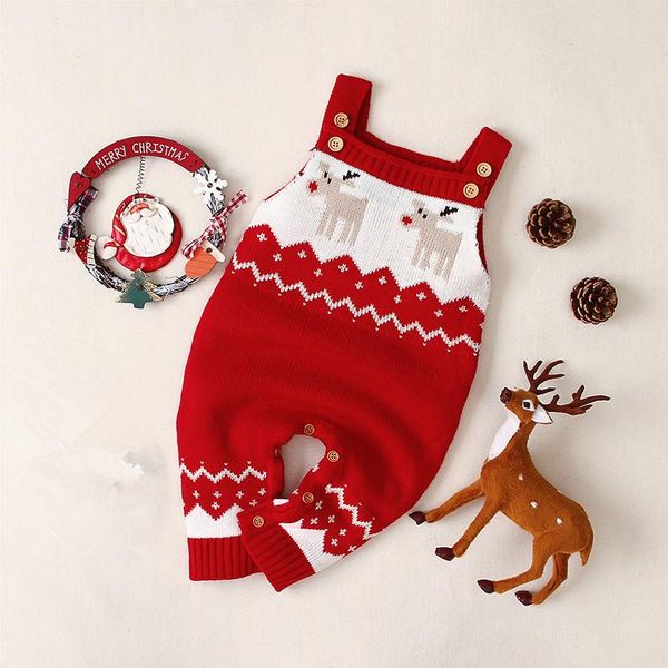 

trousers christmas born baby boys sweater suspender pants overalls 2021 autumn clothes sleeveless romper jumpsuits infant outfits, Blue
