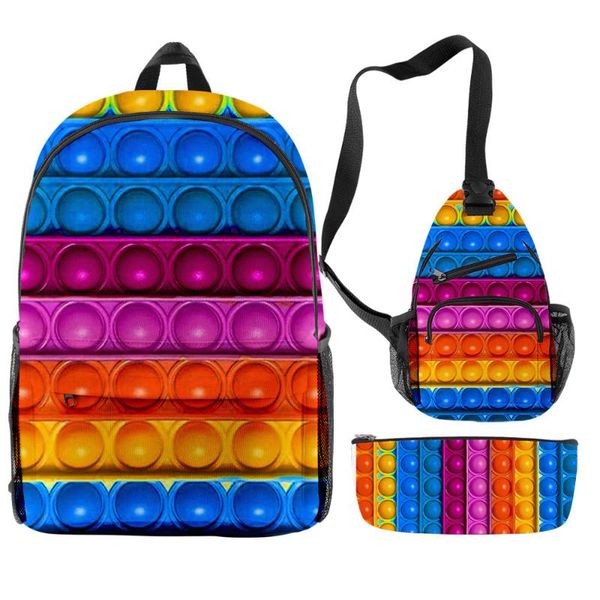 

backpack school season students rainbow color peripheral suit men and women bag family combination game